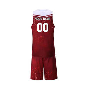 Tenues de basket-ball professionnelles pour hommes, respirantes, 100% polyester, sans manches, anti-froissement, haute qualité, toutes saisons - Product Image 3