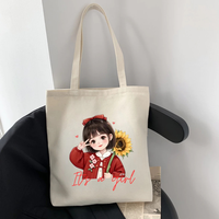 Sac fourre-tout classique réutilisable personnalisé en toile imprimée pour femme, idéal pour toutes les saisons, cadeau de remerciement pour les enseignants, fabriqué au Vietnam