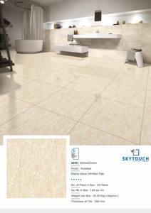 Azulejos de porcelana brillante pulida blanca de la mejor calidad de 600x600mm indio, estilo de diseño moderno, función de ladrillo refractario, precio de fábrica - Product Image 4