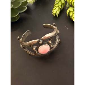 กำไลข้อมือเปลือกหอยสีชมพู Chimney Butte และเงินสเตอร์ลิง เครื่องประดับแฟชั่น - Product Image 4