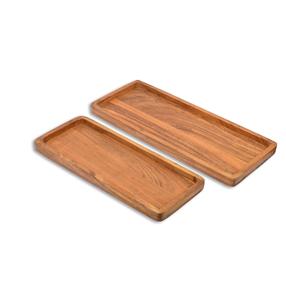Platos Rectangulares de Madera de Acacia para Servir Comida/Barbacoa/Buffet, Regalo para Amigos y Familiares - Product Image 1