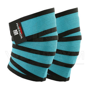 Heavy Duty Fitness Weightlifting Workout <b>Knee</b> Wraps Adjustable Elastic Cotton Polyester Weight lifting <b>Knee</b> Wraps - Product Image 5