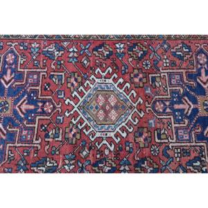 Turkish 2.1x9.8 ft Rug, Vintage Rug, <b>Red</b> Plants & trees Rug <b>Wool</b> - Product Image 5