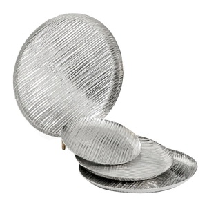 โบราณจบสำหรับบ้านโรงแรมอาหารเย็นเสิร์ฟอาหารถาดโลหะอะลูมิเนียมแฮนด์เมดตกแต่งโลหะถาดเสิร์ฟอาหาร - Product Image 4