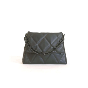 Sac à main pour femme Chic spacieux sac à main souple matelassé diamant Durable en cuir véritable belle décoration de chaîne pour une touche de luxe - Product Image 1