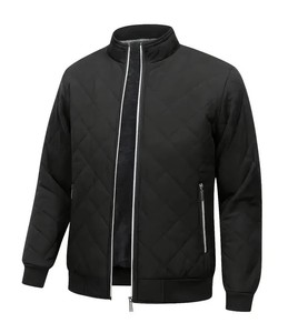 Veste bouffante personnalisée pour hommes, manches longues, col montant, toile en nylon, fermeture à glissière d'hiver fabriquée en usine, nouvel arrivage en gros - Product Image 2