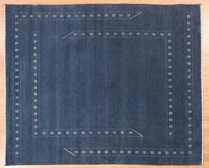 พรมขนแกะสีน้ำเงินทำมือ สไตล์โมเดิร์นมินิมอล ขนาด 9x12 ฟุต สำหรับห้องนั่งเล่น ห้องนอน ตกแต่งบ้าน - Product Image 2