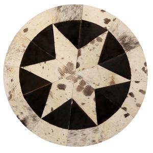 2025 haute qualité personnalisable peau de vache tapis moderne carré Oriental cuir tapis meilleur gros Patchwork fourrure pour porte de cuisine - Product Image 1