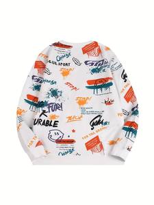 Sweat-shirts à col rond pour hommes sur mesure respirant surdimensionné Design unisexe Logo imprimé personnalisé 100% coton saison d'hiver - Product Image 2