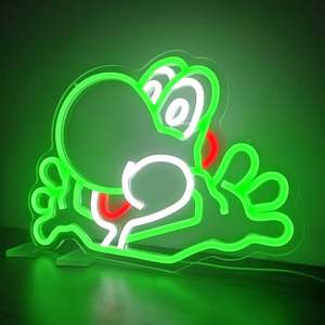 Enseigne néon personnalisée Yoshi Mario, lampe LED USB en silicone, 220V, lumières néon rouges pour chambre et publicité extérieure - Product Image 4