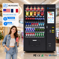 Máquina Expendedora Inteligente Automática de Snacks RUNYANG para Exteriores, con Pantalla Táctil, Funciona con Monedas, Efectivo y Tarjeta, para Alimentos y Bebidas