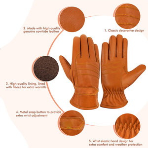 Nouveau produit, fournisseur d'usine, gants d'hiver pour homme, gants de conduite en cuir, protection, gants de travail - Product Image 6
