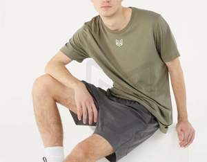 Camisas de calle informales de secado rápido de talla grande de microfibra de manga corta con hombros caídos y estampado personalizado para hombre al por mayor - Product Image 2