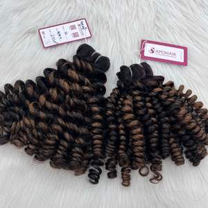 Precio de Fábrica Extensiones de Cabello Virgen Vietnamita Remy de Lujo de 24 Pulgadas, Liso, Doble Trama, Color Balayage, Tejido a Máquina de Alta Calidad - Product Image 3