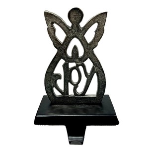Colgador de medias en forma de Ángel de aluminio adornado para chimenea Mantel Holiday Decor Christmas Stocking Holder - Product Image 6
