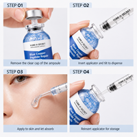Ampoule de peptide de cuivre bleu en marque privée |   Fabricant de sérum au peptide GHK-Cu pour raffermir, hydrater et lutter contre le vieillissement cutané