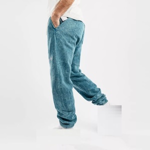 OEM Fabricación personalizada 100% Algodón Lavado con ácido Streetwear Vintage Pantalones de chándal Pantalones de lona - Product Image 3