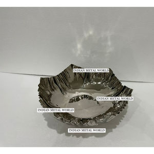 Cuenco decorativo estándar para servir dulces, cuenco de Chocolate de Metal pulido plateado de calidad creativa para fiestas y eventos de cumpleaños - Product Image 6