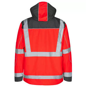 Ropa de construcción Impermeable a prueba de viento Ligero Softshell Hi Vis Seguridad Cremallera Cinta reflectante Chaquetas lavadas - Product Image 6
