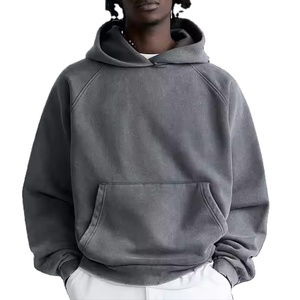 Fabricant de sweats à capuche vintage lourds délavés à l'acide à manches raglan surdimensionnées Boxy Stone Washed sweats à capuche personnalisés pour hommes - Product Image 1