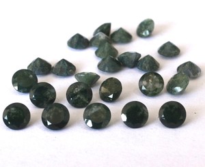 Agate mousse naturelle de qualité supérieure 9mm Agate mousse ronde à facettes de qualité supérieure en vrac de qualité supérieure - Product Image 2