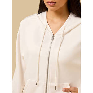 110 Apparel <b>Women's</b> Winter Plain Zip Hoodie Polyester Blend Full Zip Hooded Sweatshirt Long Sleeve Casual Regular Fit 200g - Product Image 4