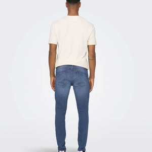 Nuevos y elegantes pantalones vaqueros informales de Color sólido para hombre al aire libre, pantalones vaqueros informales para hombre de talla adulta más vendidos, servicio OEM - Product Image 2