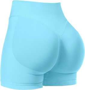 Pantalones cortos de yoga para mujer Ropa deportiva sin costuras con tela elástica de 4 vías Cintura alta Diseño cómodo para correr en el gimnasio - Product Image 5