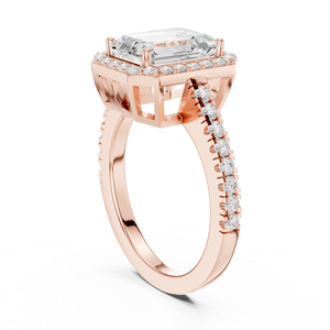 แหวนสัญญาดีไซน์รูปหัวใจทองแท้10K สำหรับผู้หญิง - Product Image 2