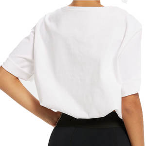Camiseta recortada informal para mujer de la mejor calidad, Top corto sólido de secado rápido con cuello redondo, estilo de calle Popular para mujer - Product Image 2