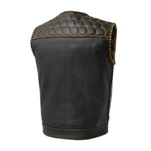 Plusieurs couleurs Option peau de vache Style Club Hommes Gilet de motard en cuir Gilet de moto Gilet de cowboy - Product Image 3