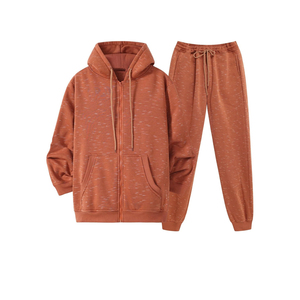 Cremallera Pullover Pantalones de chándal con capucha Stone Wash Chándal Hombre - Product Image 6