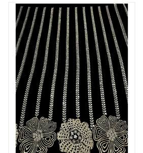Unstitched Black <b>Fox</b> Georgette Fabric Lehenga for Women's Wedding <b>Dress</b> Apparel/Clothing for Ladies' Wear - Product Image 1