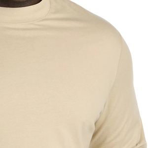 Plus <b>Mens</b> Regular Fit Beige t-<b>shirt</b> Plus <b>Mens</b> Casual Solid <b>High</b> <b>Collar</b> Long Sleeve Custom Design Cotton Bulk Order t-<b>shirt</b> - Product Image 2