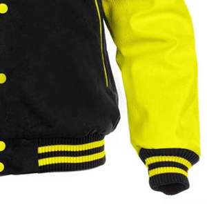 Veste universitaire en cuir à manches en cuir, veste de baseball vierge, veste de collège, veste de lycée, veste de sport, veste universitaire - Product Image 6