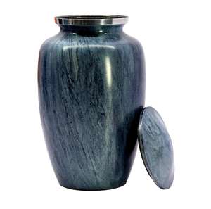 Urne funéraire en métal de grande taille artisanale pour les cendres humaines adultes, urne funéraire décorative pour les funérailles - Product Image 5