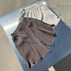 OEM ropa de hombre personalizada verano logotipo personalizado conjuntos de pana Casual manga corta botón Color sólido pantalones cortos y camisa conjunto para los hombres - Product Image 3