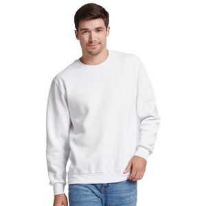 Jersey de lana de algodón 100% liso de alta calidad, sudaderas de cuello redondo, sudadera personalizada Unisex negra de gran tamaño - Product Image 4