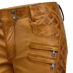 กางเกงหนังผู้ชายดีไซน์ไม่เหมือนใครทำจากผ้าน้ำหนักเบาสไตล์ลำลอง - Product Image 6