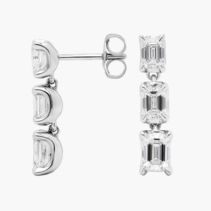 Classique 925 argent Moissanite diamant balancent boucles d'oreilles goutte coupe ronde cadeau parfait pour les femmes mariage fiançailles anniversaire cadeaux - Product Image 6