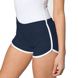 Compre Shorts de Mujer de Alta Calidad, Personalizados, de Spandex y Algodón, con Dobladillo Curvo, Rayas Laterales, Estilo Urbano - Product Image 2