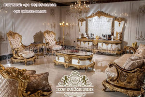 Ensemble de canapés de salon fabriqués à la main en argent italien Ensemble de canapés polonais en argent pour la maison Ensemble de canapés en bois de teck indien pour le salon - Product Image 6