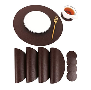 Top đòi hỏi da hình bầu dục trang trí bảng tấm <span class=keywords><strong>Mat</strong></span> cho bàn ăn placemat xuất khẩu từ Ấn Độ giá rẻ - Product Image 3