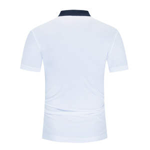 Trending Unisex 220gsm tejido de punto para camiseta de Polo cuello duro personalizable Anti-Shrink patrón sólido corto para hombres - Product Image 2