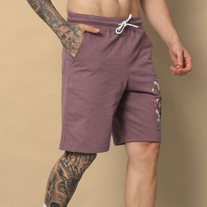 กางเกงขาสั้นผ้าฝ้ายแท้สำหรับผู้ชายกางเกงขาสั้นทรงพอดีตัวมีสไตล์สำหรับ230GSM โลโก้ออกแบบได้ตามต้องการ - Product Image 2