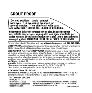 FILA Surface Care Solutions GROUTPROOF Stain-<b>proof</b> Grout Sealer <b>Water</b> Repellent Odorless Applicable Grouting Facilitates - Product Image 3