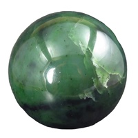 Boule de cristal naturel de haute qualité en jade vert, pierre précieuse de guérison des chakras, mélange d'agate, figurine mascotte faite à la main, écologique, Moin