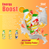 Fraise Nutriboost sain-Bouteille de boisson gazeuse de 350ml exotique X 24/paquets-Marque privée/Boisson énergisante en gros-Échantillon gratuit