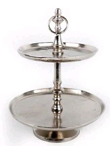 TQC Aluminum Hammered Design <b>Square</b> 3-Tier Eco-Friendly Cake Stand at Reasonable Price for Hotels & Restaurants Hot Sale - Product Image 3