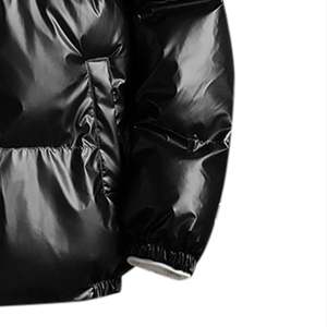 Heavy Designer Padded Puffer <b>Jacket</b> Oversized Down Bubble <b>Winter</b> Black Custom Men Shiny Puffer <b>Jacket</b> with Pocket - Product Image 5